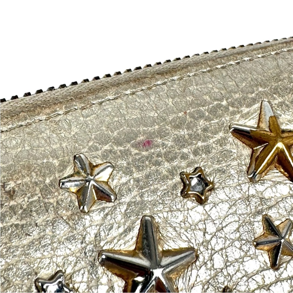 JIMMY CHOO Long Wallet Gold Leather Filipa Authentic - Picture 10 of 10